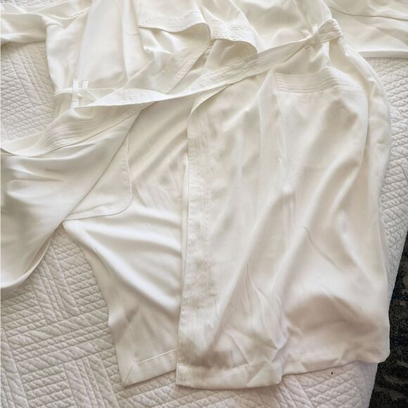 CAPSULE side pockets tie belt collar cascade side slit duster cardigan - Picture 11 of 16